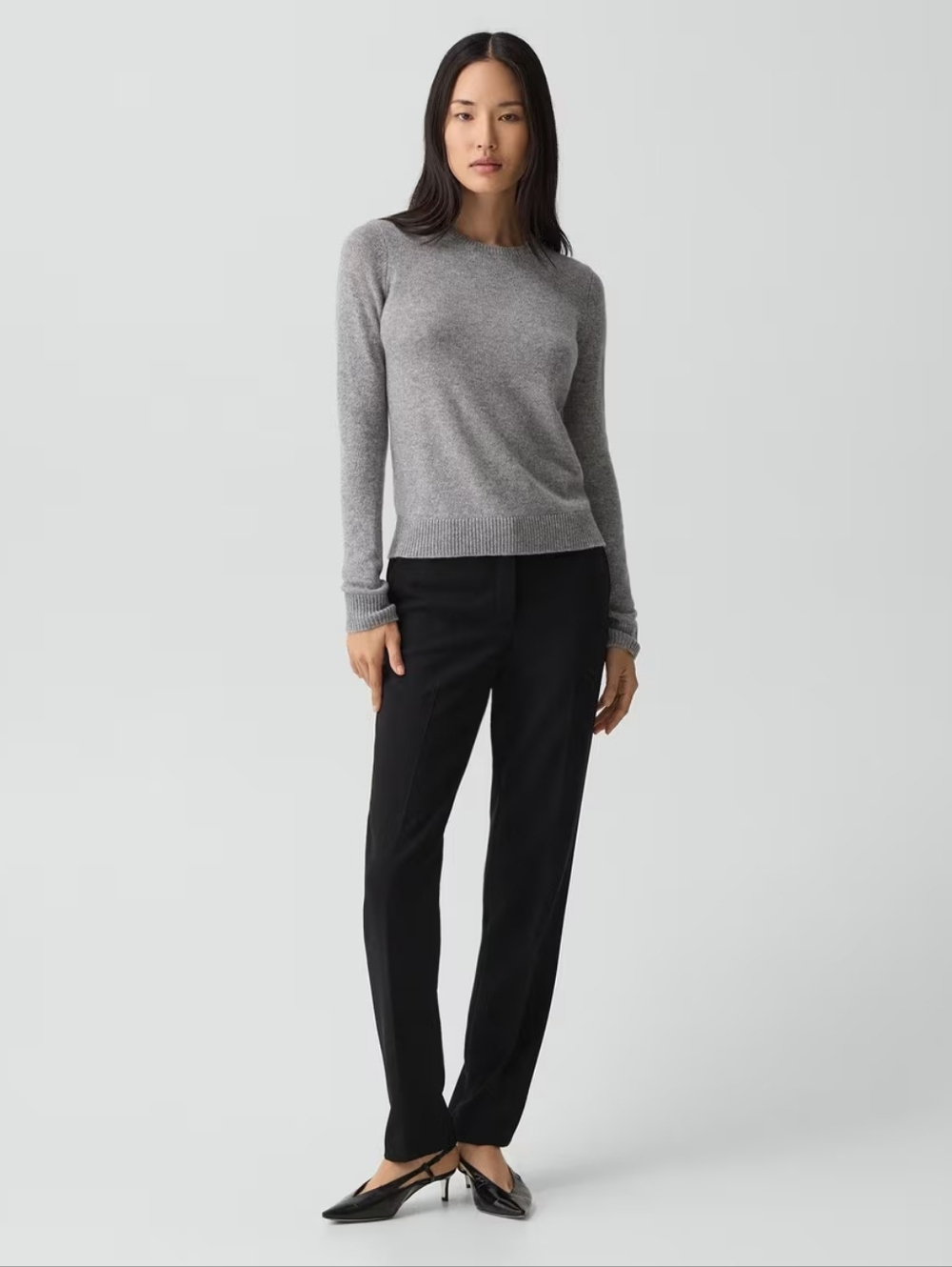 Theory Black Straight-Leg Pants